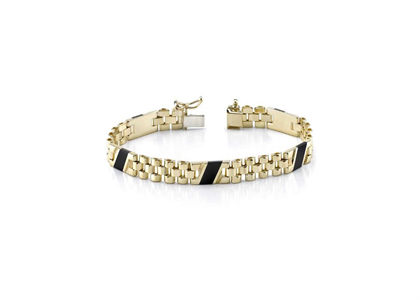 Gold Plated Mens Hip Hop Bracelet